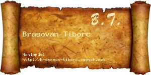 Brasovan Tiborc névjegykártya